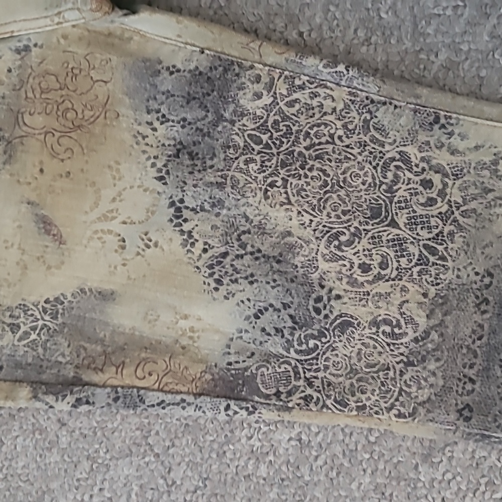 bebe Vintage NWOT  Paisley Print  Denim Stretch Jeans HTF - Picture 6 of 6